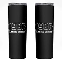 Vintage 1986 Limited Edition Skinny Tumbler 50 Year Old Gift Retro Varsity 40th Birthday