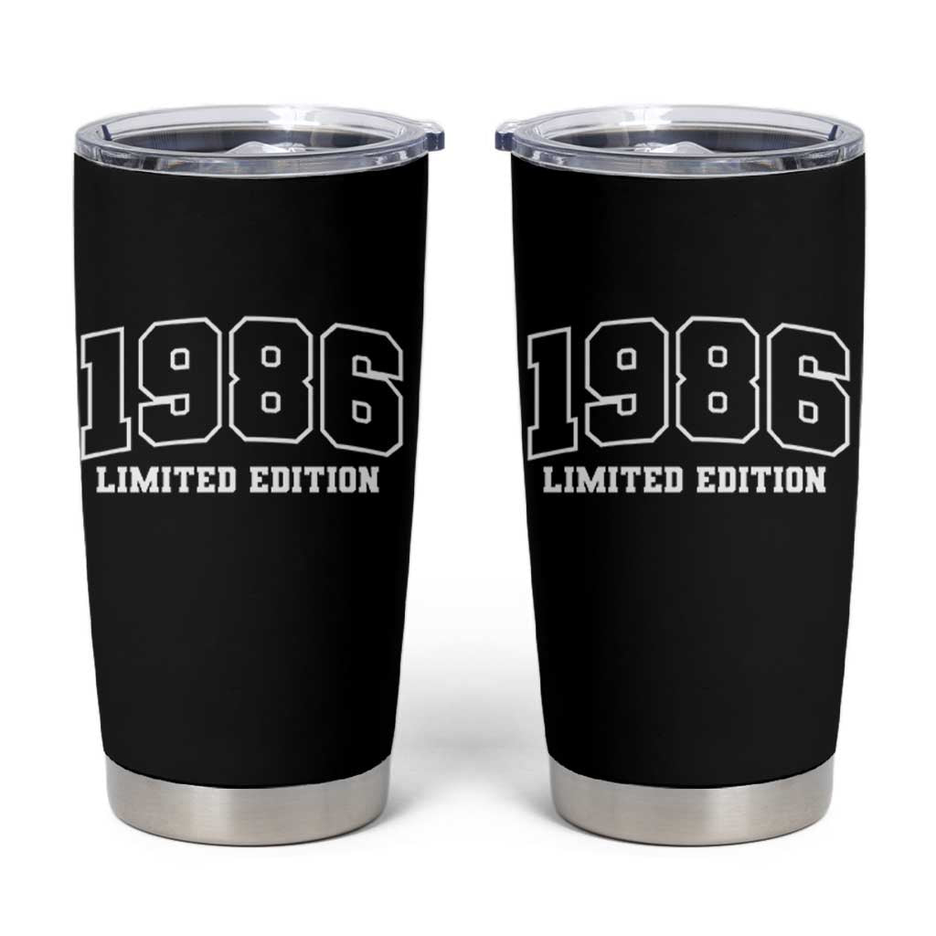 Vintage 1986 Limited Edition Tumbler Cup 50 Year Old Gift Retro Varsity 40th Birthday