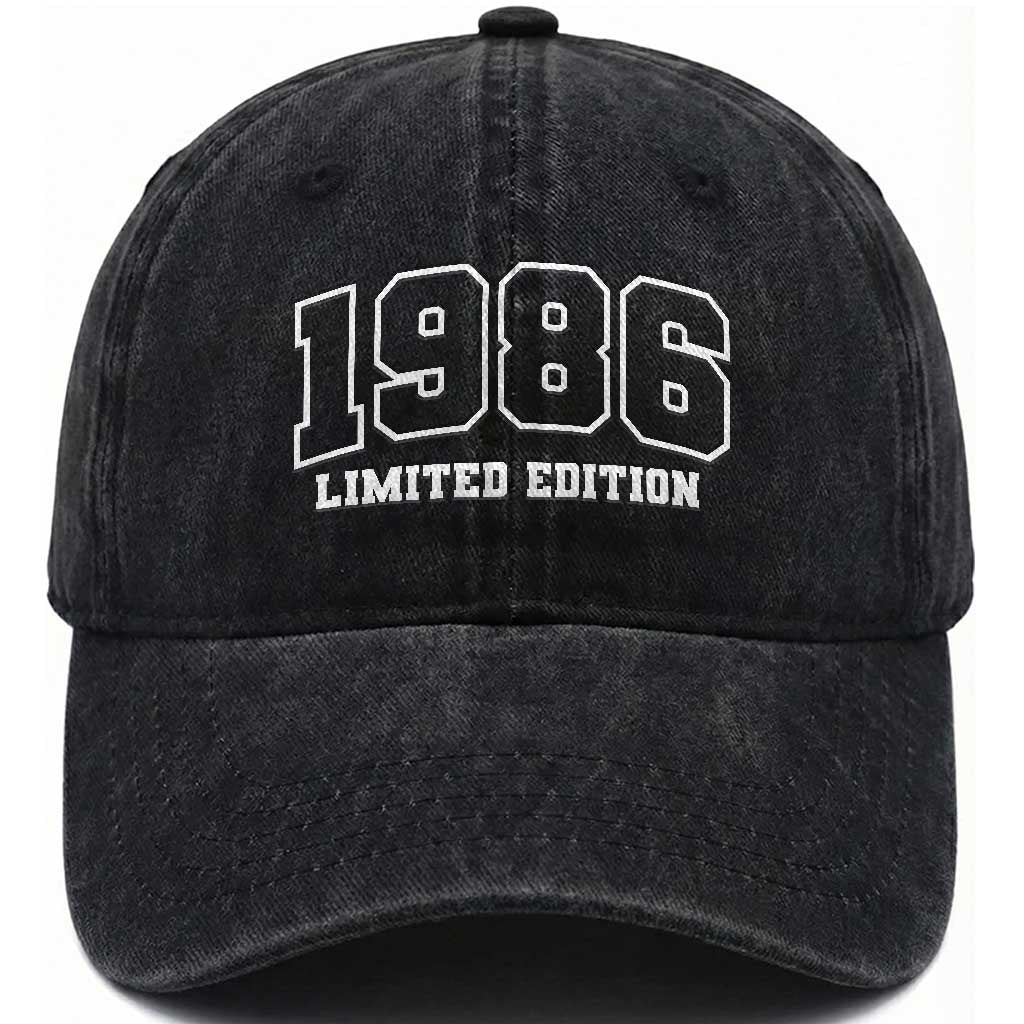 Vintage 1986 Limited Edition Washed Cotton Baseball Cap 50 Year Old Gift Retro Varsity 40th Birthday
