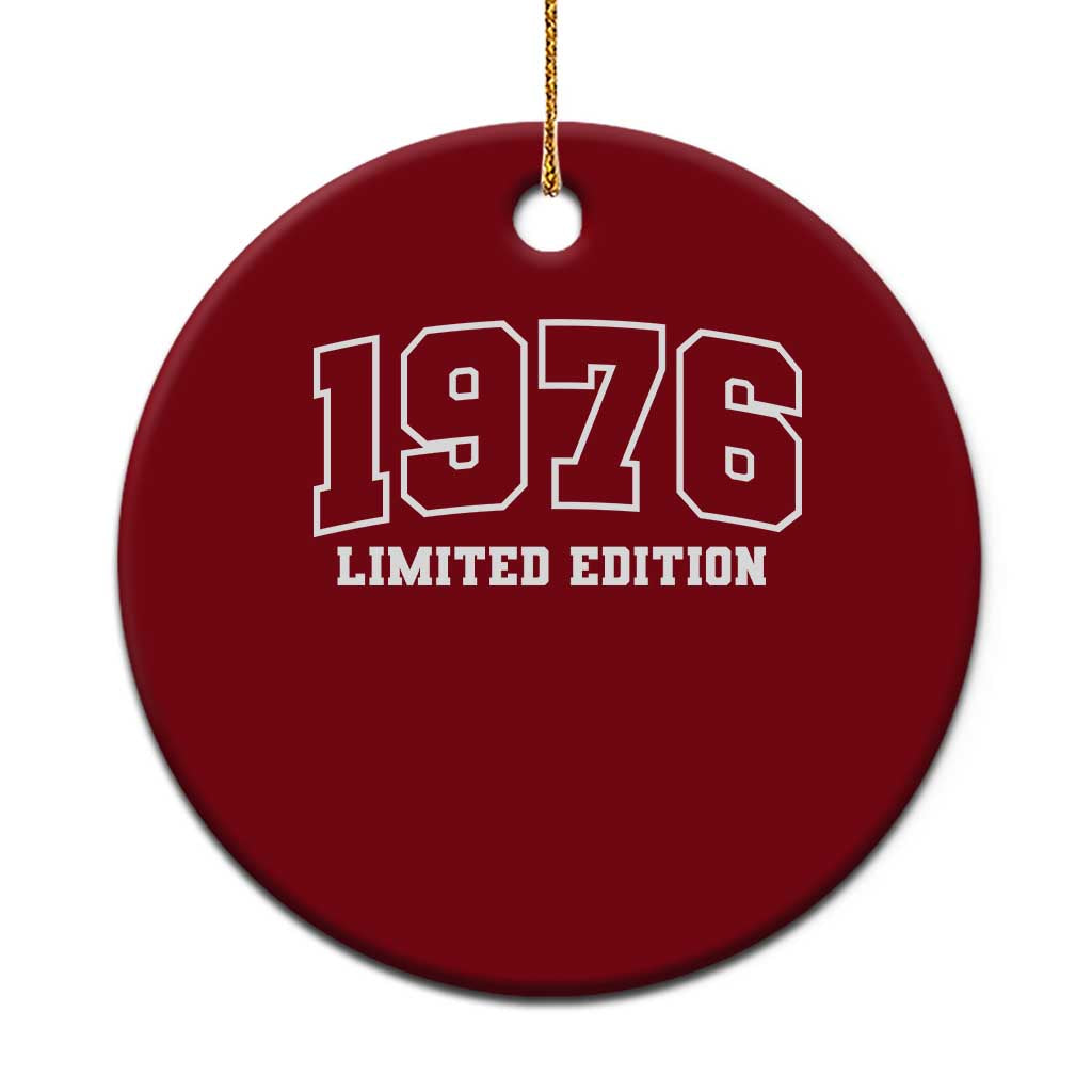 Vintage 1976 Limited Edition Ceramic Ornament 50 Year Old Gift Retro Varsity 50th Birthday