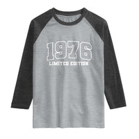 Vintage 1976 Limited Edition Raglan Shirt 50 Year Old Gift Retro Varsity 50th Birthday