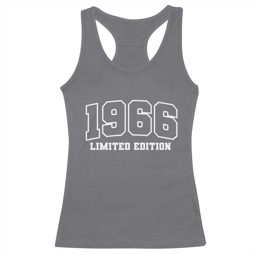 Vintage 1966 Limited Edition Racerback Tank Top 60 Year Old Gift Retro Varsity 60th Birthday