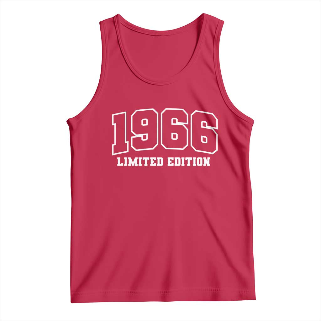 Vintage 1966 Limited Edition Tank Top 60 Year Old Gift Retro Varsity 60th Birthday