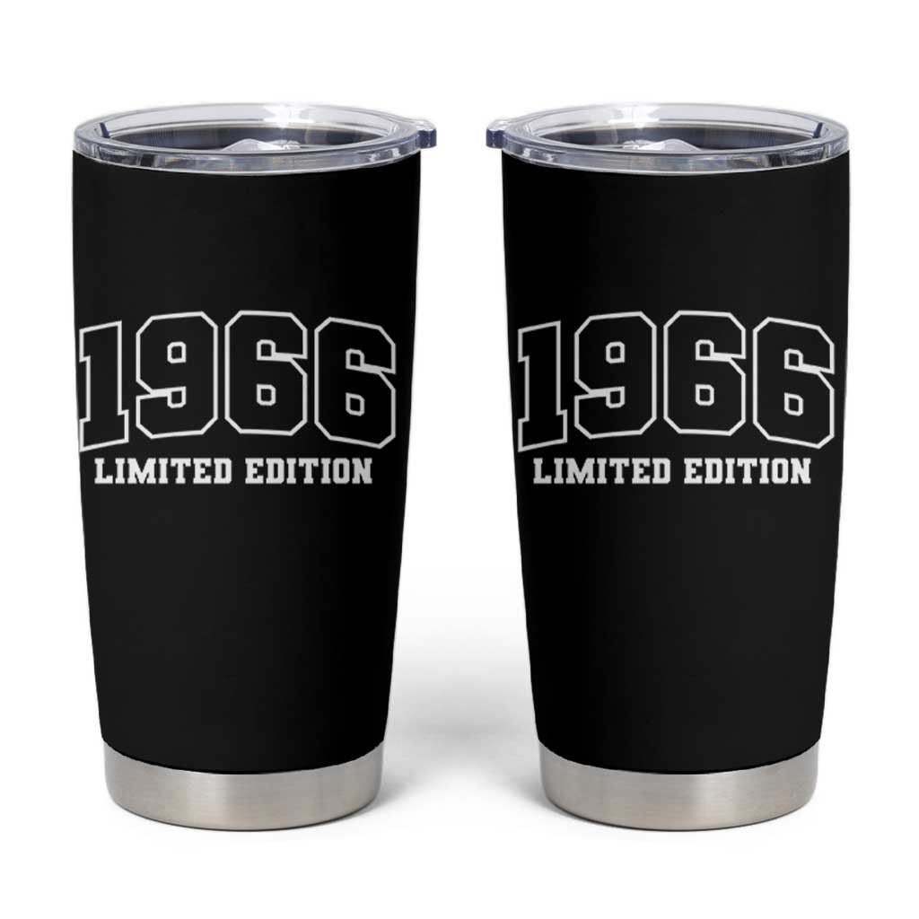 Vintage 1966 Limited Edition Tumbler Cup 60 Year Old Gift Retro Varsity 60th Birthday