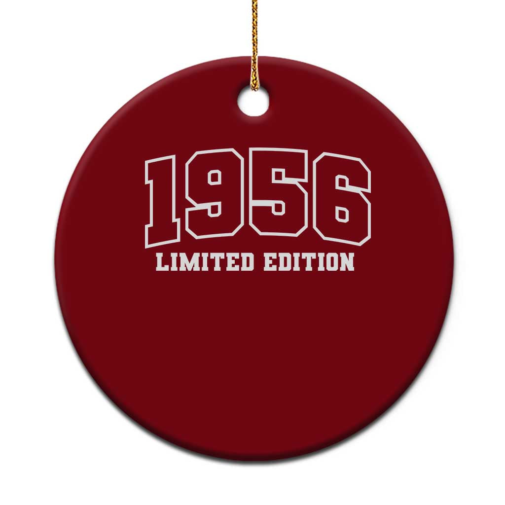 Vintage 1956 Limited Edition Ceramic Ornament 70 Year Old Gift Retro Varsity 70th Birthday