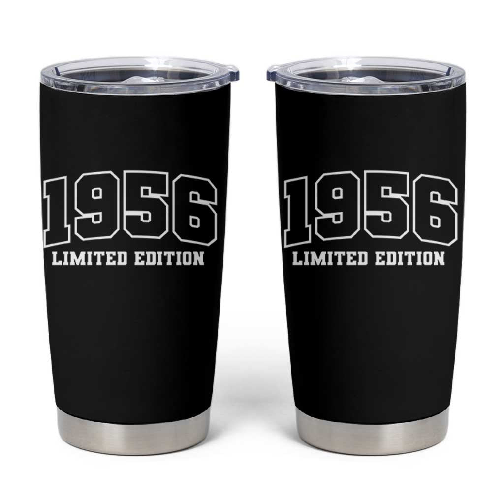 Vintage 1956 Limited Edition Tumbler Cup 70 Year Old Gift Retro Varsity 70th Birthday