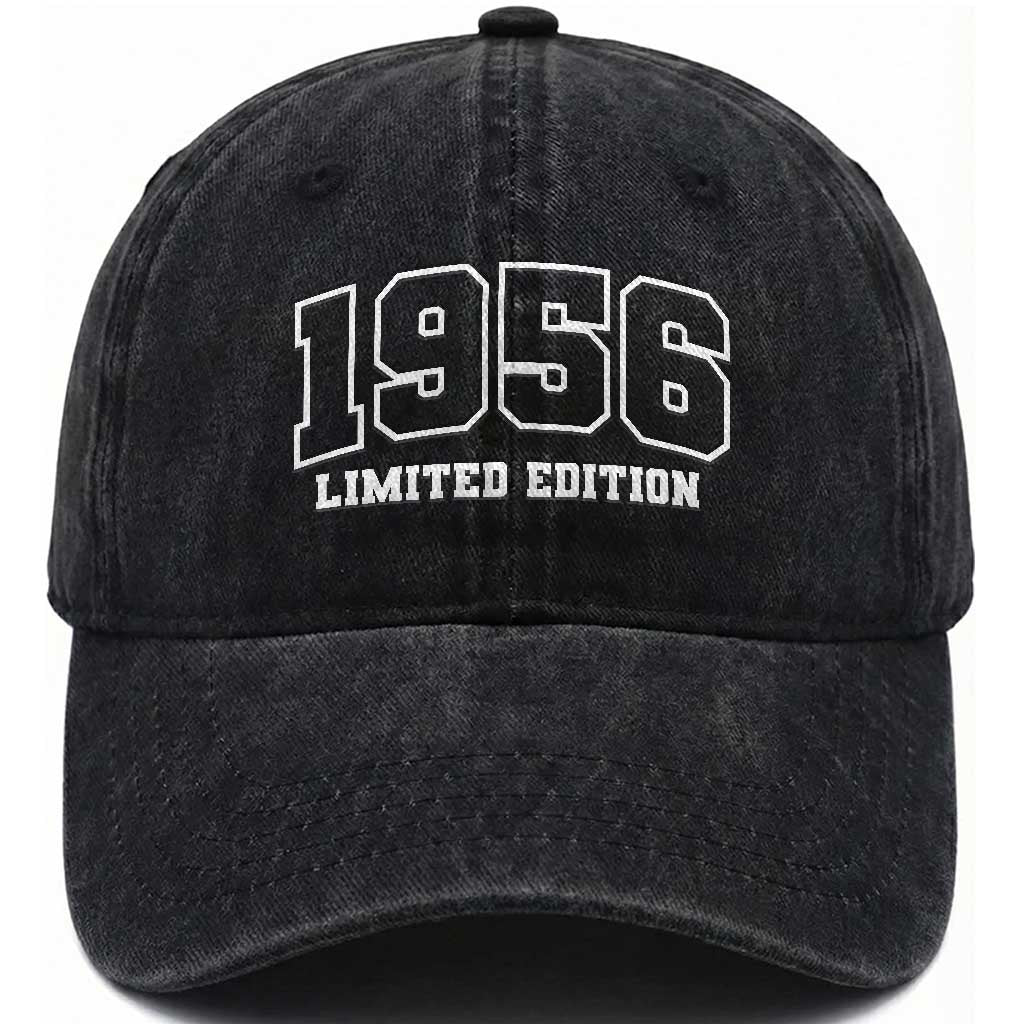 Vintage 1956 Limited Edition Washed Cotton Baseball Cap 70 Year Old Gift Retro Varsity 70th Birthday