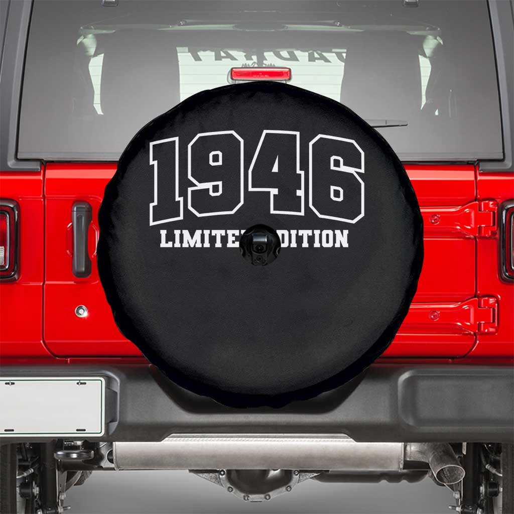 Vintage 1946 Limited Edition Spare Tire Cover 80 Year Old Gift Retro Varsity 80th Birthday