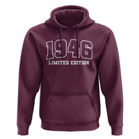 Vintage 1946 Limited Edition Hoodie 80 Year Old Gift Retro Varsity 80th Birthday