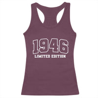 Vintage 1946 Limited Edition Racerback Tank Top 80 Year Old Gift Retro Varsity 80th Birthday