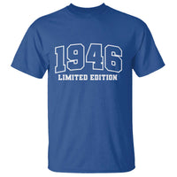 Vintage 1946 Limited Edition T Shirt 80 Year Old Gift Retro Varsity 80th Birthday