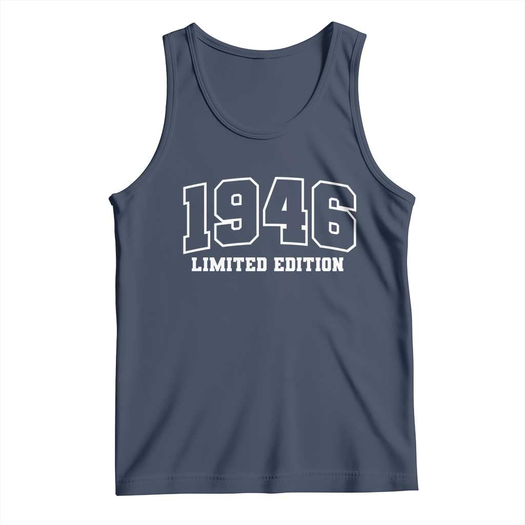 Vintage 1946 Limited Edition Tank Top 80 Year Old Gift Retro Varsity 80th Birthday