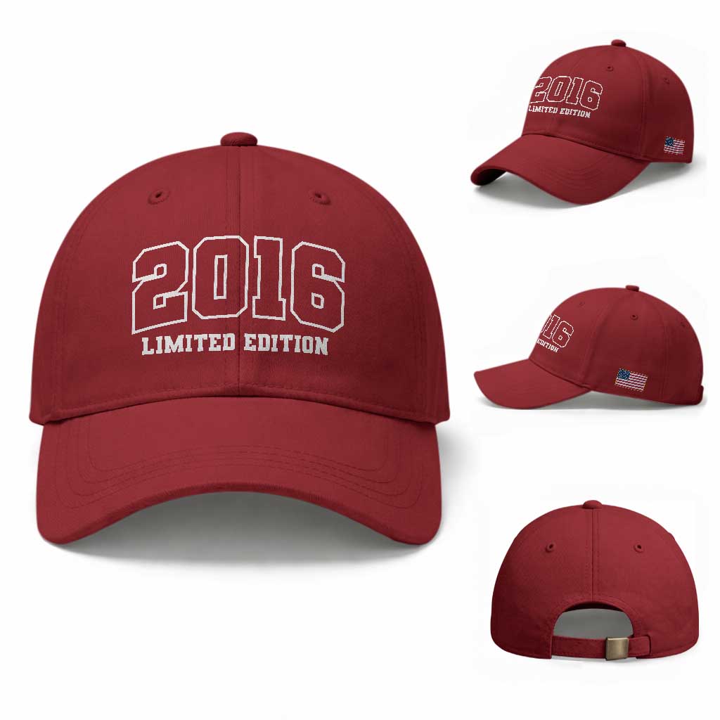 Vintage 2016 Limited Edition Baseball Cap 10 Year Old Gift Retro Varsity 10th Birthday