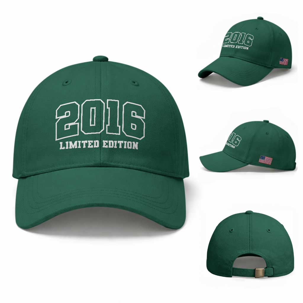 Vintage 2016 Limited Edition Baseball Cap 10 Year Old Gift Retro Varsity 10th Birthday