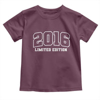 Vintage 2016 Limited Edition Toddler T Shirt 10 Year Old Gift Retro Varsity 10th Birthday