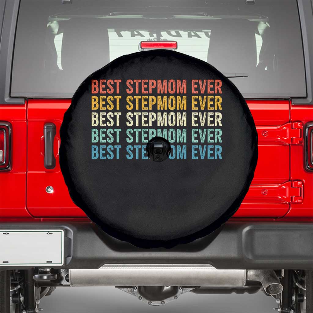 Best Stepmom Ever Spare Tire Cover Funny Retro StepMom Bonus Mom