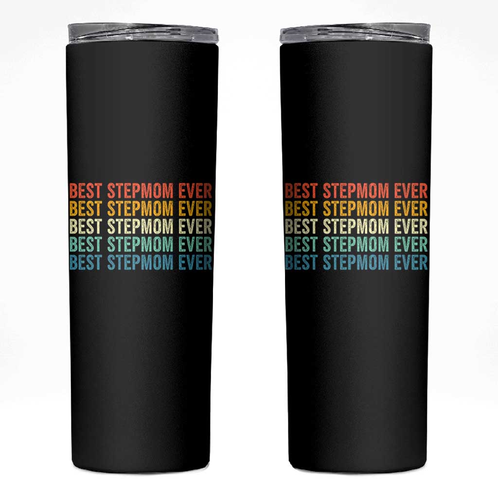 Best Stepmom Ever Skinny Tumbler Funny Retro StepMom Bonus Mom