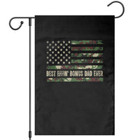Best Effin Bonus Dad Ever Garden Flag Funny Step Dad Camo American Flag