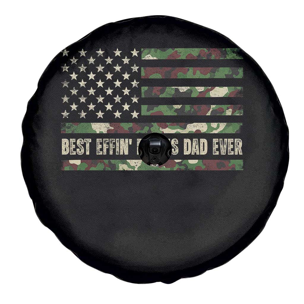 Best Effin Bonus Dad Ever Spare Tire Cover Funny Step Dad Camo American Flag