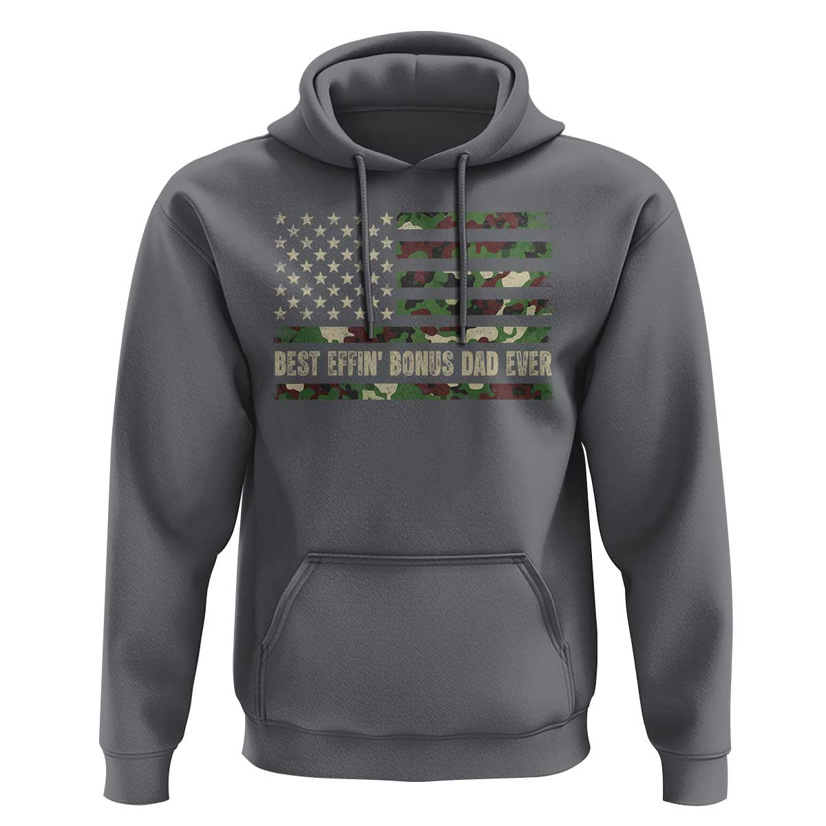 Best Effin Bonus Dad Ever Hoodie Funny Step Dad Camo American Flag