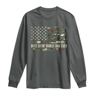 Best Effin Bonus Dad Ever Long Sleeve Shirt Funny Step Dad Camo American Flag