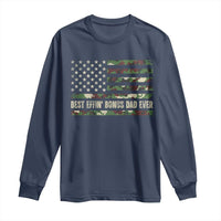 Best Effin Bonus Dad Ever Long Sleeve Shirt Funny Step Dad Camo American Flag