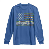 Best Effin Bonus Dad Ever Long Sleeve Shirt Funny Step Dad Camo American Flag