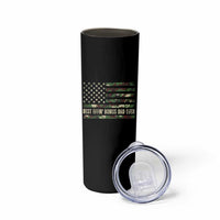 Best Effin Bonus Dad Ever Skinny Tumbler Funny Step Dad Camo American Flag