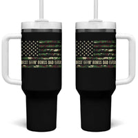 Best Effin Bonus Dad Ever Tumbler With Handle Funny Step Dad Camo American Flag
