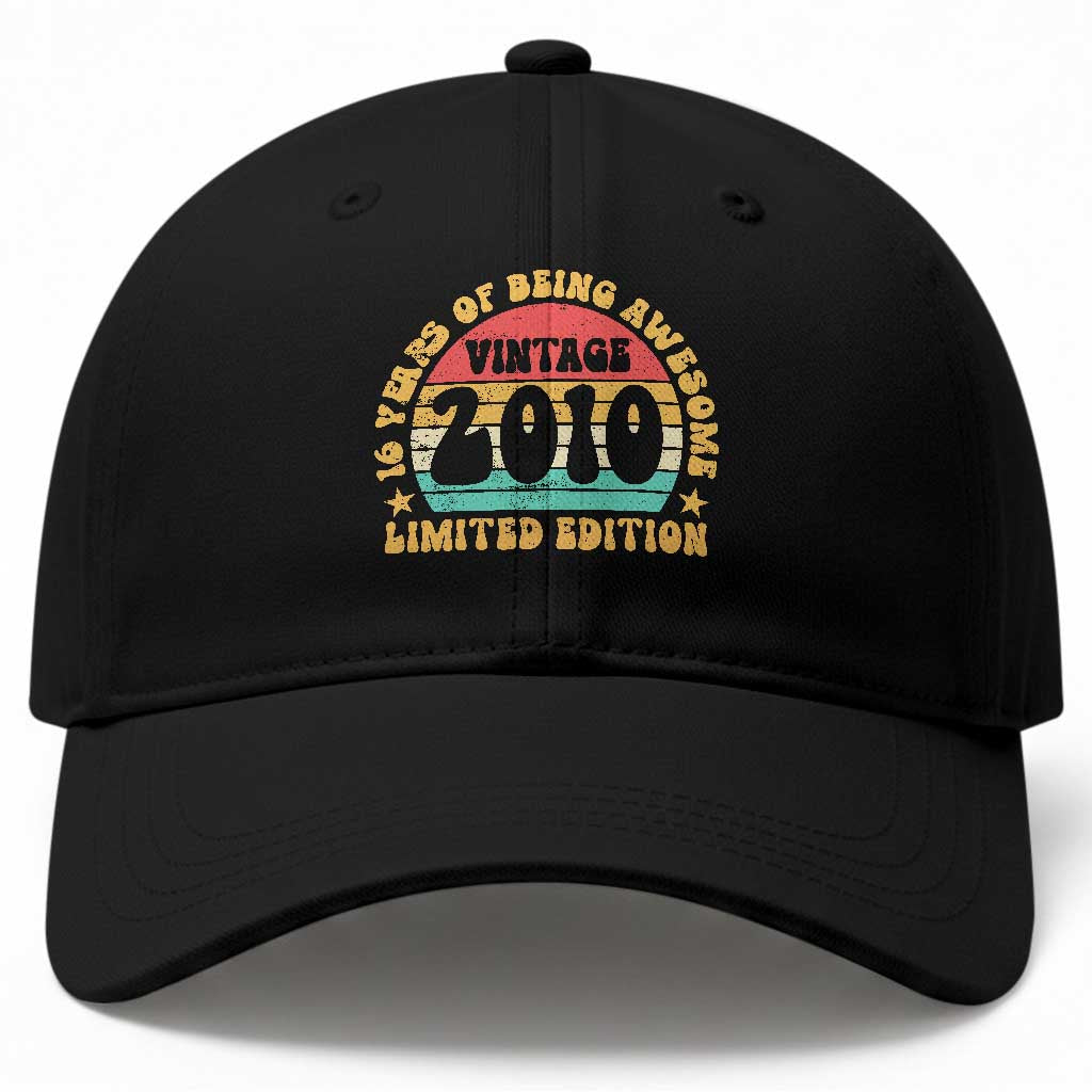 16th Birthday Baseball Cap Vintage 16yr 2010 Limited Edition 16 Year Old Gift