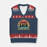 16th Birthday V-Neck Knit Sweater Vest Vintage 16yr 2010 Limited Edition 16 Year Old Gift