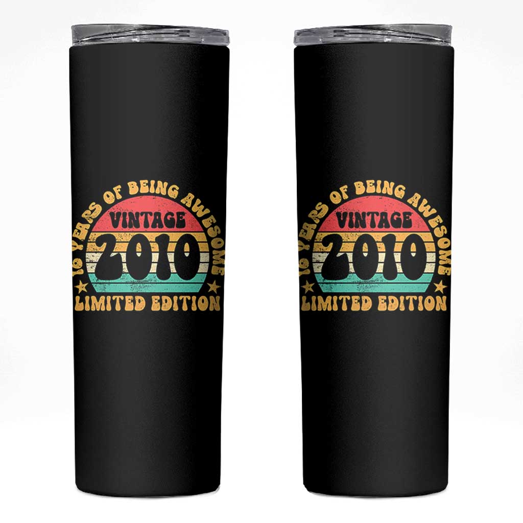 16th Birthday Skinny Tumbler Vintage 16yr 2010 Limited Edition 16 Year Old Gift