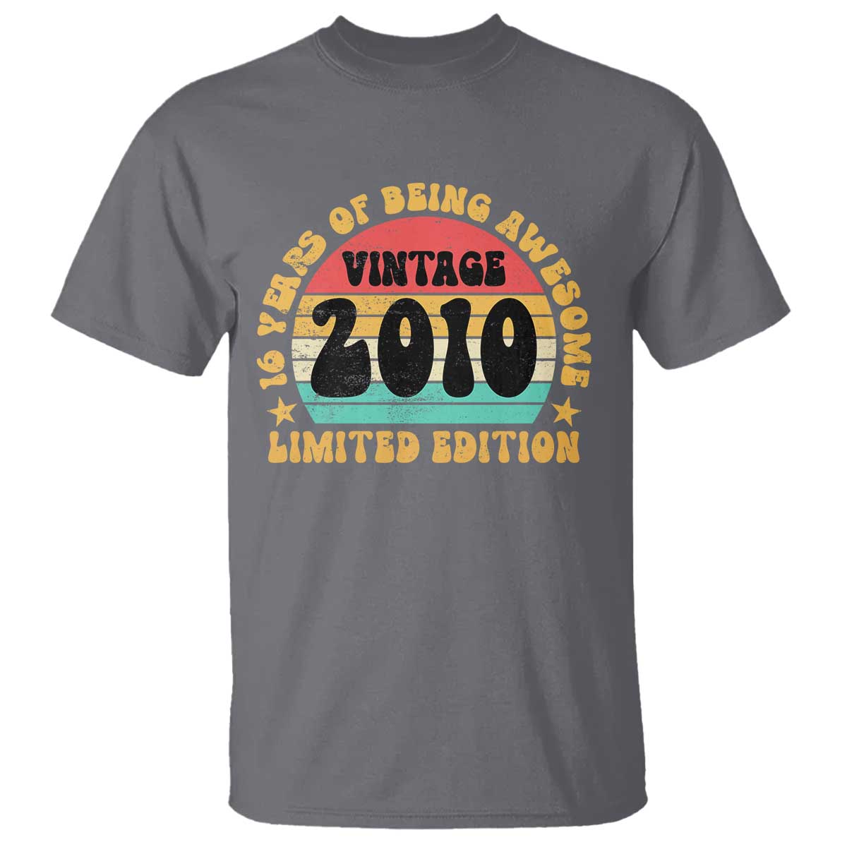 16th Birthday T Shirt Vintage 16yr 2010 Limited Edition 16 Year Old Gift
