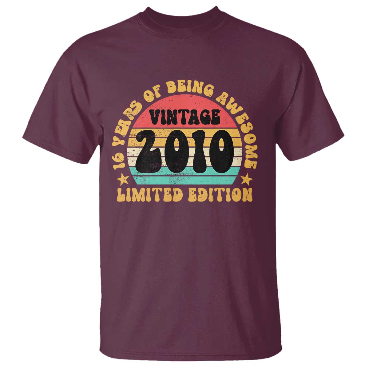 16th Birthday T Shirt Vintage 16yr 2010 Limited Edition 16 Year Old Gift