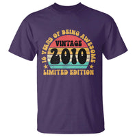 16th Birthday T Shirt Vintage 16yr 2010 Limited Edition 16 Year Old Gift