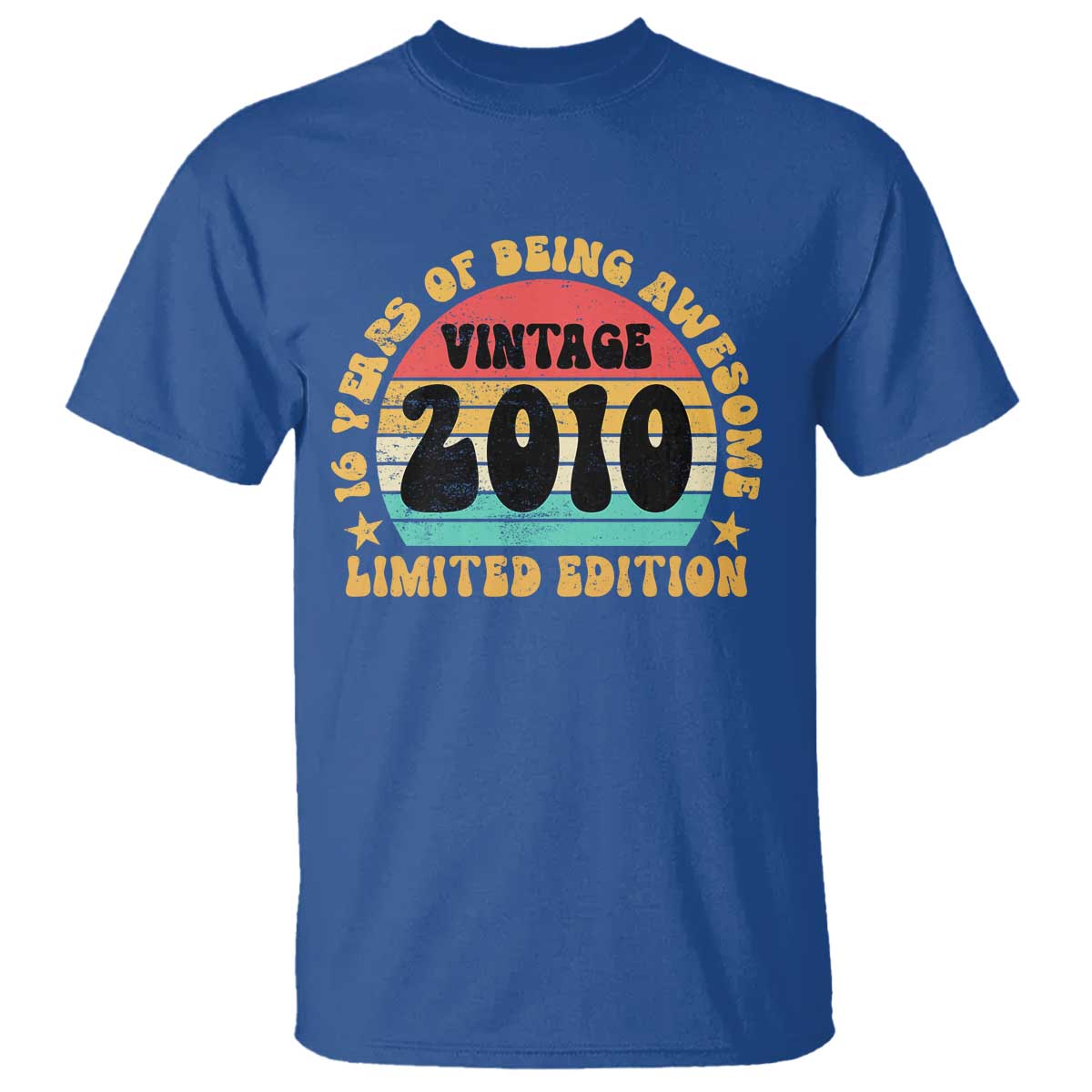 16th Birthday T Shirt Vintage 16yr 2010 Limited Edition 16 Year Old Gift