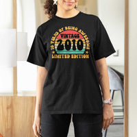 16th Birthday T Shirt For Women Vintage 16yr 2010 Limited Edition 16 Year Old Gift