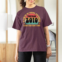 16th Birthday T Shirt For Women Vintage 16yr 2010 Limited Edition 16 Year Old Gift