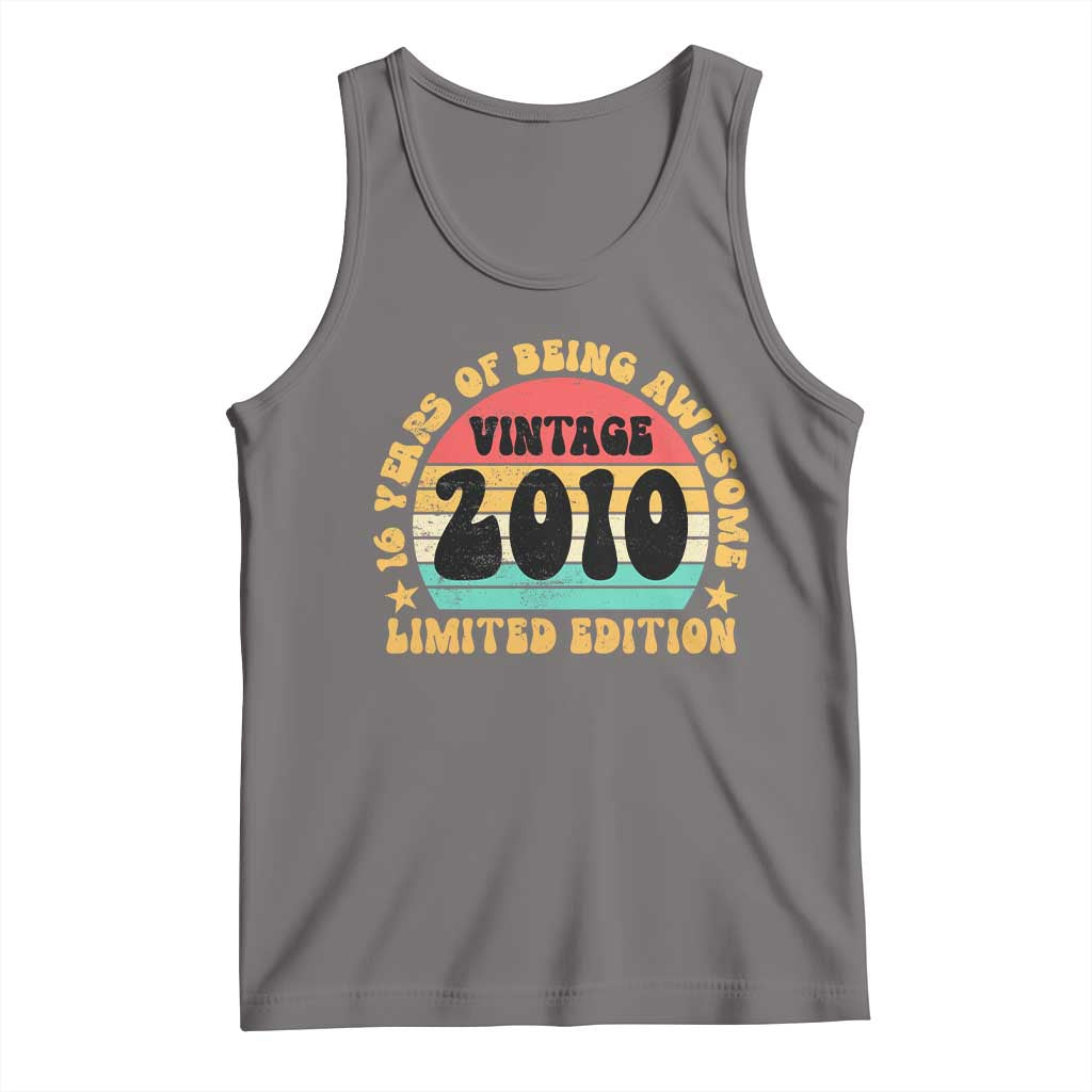 16th Birthday Tank Top Vintage 16yr 2010 Limited Edition 16 Year Old Gift