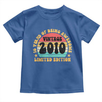 16th Birthday Toddler T Shirt Vintage 16yr 2010 Limited Edition 16 Year Old Gift