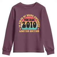 16th Birthday Youth Sweatshirt Vintage 16yr 2010 Limited Edition 16 Year Old Gift