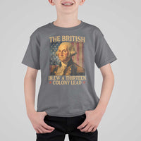 Funny 4th of July George Washington T Shirt For Kid The British Blew A Thirteen Colony Lead American Flag - Wonder Print Shop