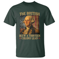 Funny 4th of July George Washington T Shirt The British Blew A Thirteen Colony Lead American Flag - Wonder Print Shop