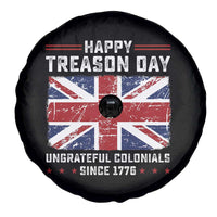 Happy Treason Day Ungrateful Colonials Spare Tire Cover Funny 4th of July British Flag