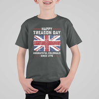 Happy Treason Day Ungrateful Colonials T Shirt For Kid Funny 4th of July British Flag