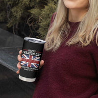 Happy Treason Day Ungrateful Colonials Tumbler Cup Funny 4th of July British Flag