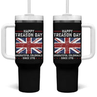 Happy Treason Day Ungrateful Colonials Tumbler With Handle Funny 4th of July British Flag