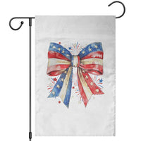 Coquette 4th Of July Garden Flag USA Bow American Flag Red White and Blue - Wonder Print Shop