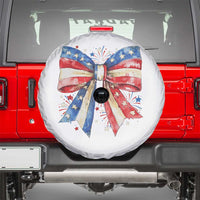 Coquette 4th Of July Spare Tire Cover USA Bow American Flag Red White and Blue - Wonder Print Shop
