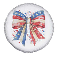Coquette 4th Of July Spare Tire Cover USA Bow American Flag Red White and Blue - Wonder Print Shop